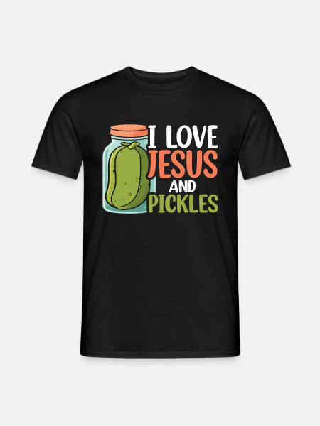 Pickles & Jesus Pickle Vegetable Growing - Men's T-Shirt - black
