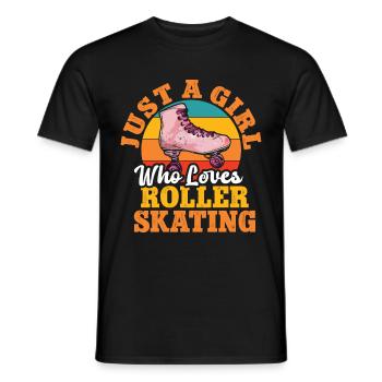 Roller Skates Funny 80s Roller Disco Skating - Men's T-Shirt - black - Front - AI Model Male 178 light (178cm)