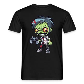 Mignon Zombie Joueur Gaming Zombie Lover - T-shirt homme - noir - Devant - AI Model Male 178 light (178cm)