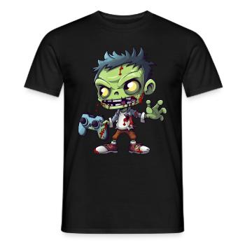 Mignon Zombie Joueur Gaming Zombie Lover - T-shirt homme - noir - Devant - AI Model Male 178 light (178cm)