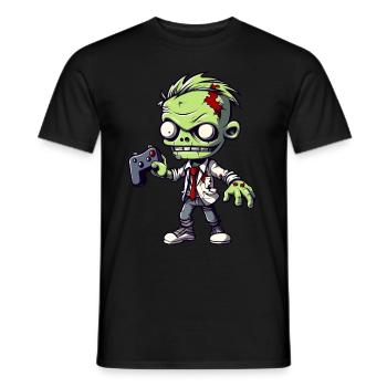 Mignon Zombie Joueur Gaming Zombie Lover - T-shirt homme - noir - Devant - AI Model Male 178 light (178cm)