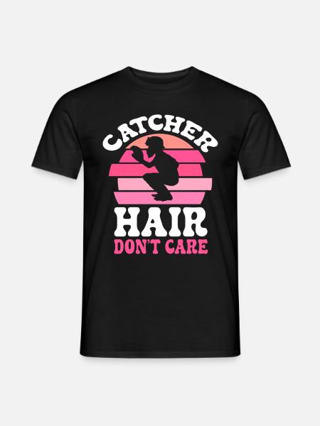 Catcher Softball Lover Bat Ball - Men's T-Shirt - black