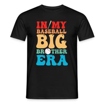 Frère Fan De Baseball Jouant Au Baseball Drôles De Garçons - T-shirt homme - noir - Devant - AI Model Male 178 light (178cm)