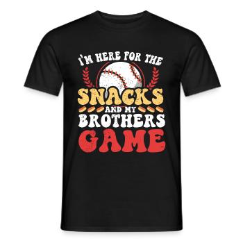 Frère Fan De Baseball Jouant Au Baseball Drôles De Garçons - T-shirt homme - noir - Devant - AI Model Male 178 light (178cm)