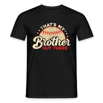 Frère Fan De Baseball Jouant Au Baseball Drôles De Garçons - T-shirt homme - noir - Devant - AI Model Male 178 light (178cm)