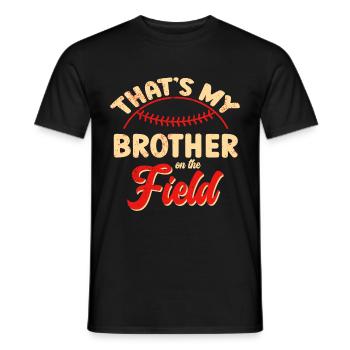Frère Fan De Baseball Jouant Au Baseball Drôles De Garçons - T-shirt homme - noir - Devant - AI Model Male 178 light (178cm)