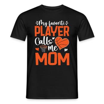 Basketball Mom Basketball Mom Sweet Mom - Men's T-Shirt - black - Front - AI Model Male 178 light (178cm)