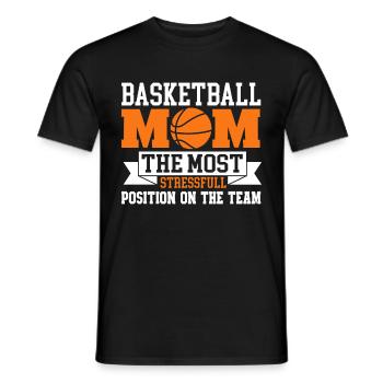 Basketball Mom Basketball Mom Sweet Mom - Men's T-Shirt - black - Front - AI Model Male 178 light (178cm)