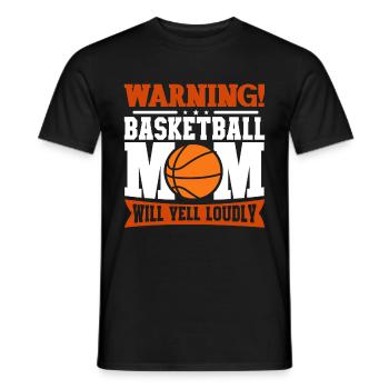 Basketball Mom Basketball Mom Sweet Mom - Men's T-Shirt - black - Front - AI Model Male 178 light (178cm)