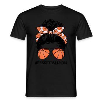 Basketball Mom Basketball Mom Sweet Mom - Men's T-Shirt - black - Front - AI Model Male 178 light (178cm)