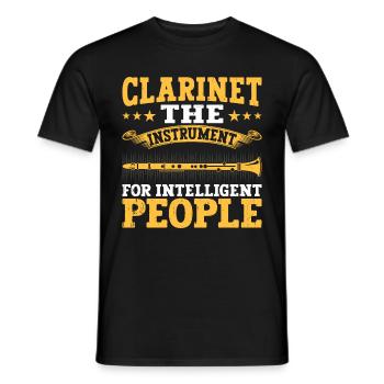 Clarinetist Clarinet Playing Bass Musician - Men's T-Shirt - black - Front - AI Model Male 178 light (178cm)