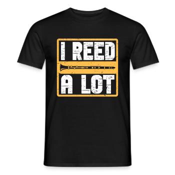 Clarinetist Clarinet Playing Bass Musician - Men's T-Shirt - black - Front - AI Model Male 178 light (178cm)