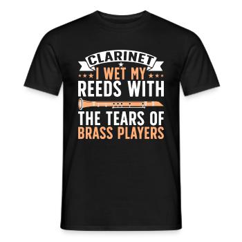 Clarinetist Clarinet Playing Bass Musician - Men's T-Shirt - black - Front - AI Model Male 178 light (178cm)