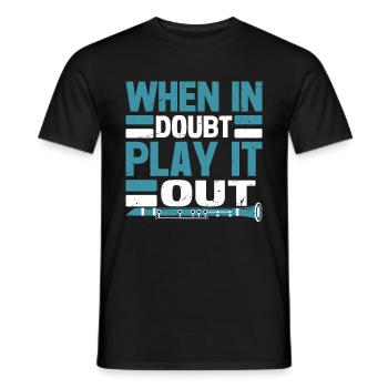 Clarinetist Clarinet Playing Bass Musician - Men's T-Shirt - black - Front - AI Model Male 178 light (178cm)