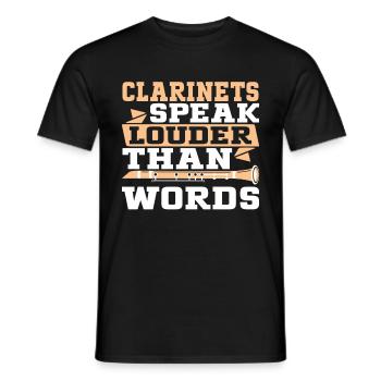 Clarinetist Clarinet Playing Bass Musician - Men's T-Shirt - black - Front - AI Model Male 178 light (178cm)