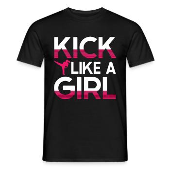 Karate Girl Martial Arts Women Karate Kick - Männer T-Shirt - Schwarz - Vorne - AI Model Male 178 light (178cm)