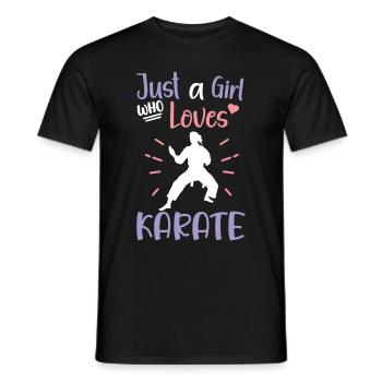 Karaté Fille Arts Martiaux Femmes Karaté Coup De Pied - T-shirt homme - noir - Devant - AI Model Male 178 light (178cm)