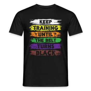 Karate Black Belt Martial Arts Karate Kick - Männer T-Shirt - Schwarz - Vorne - AI Model Male 178 light (178cm)