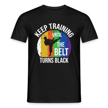 Karate Black Belt Martial Arts Karate Kick - Männer T-Shirt - Schwarz - Vorne - AI Model Male 178 light (178cm)