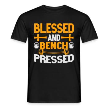 Jesus Christian Gym Workout - Men's T-Shirt - black - Front - AI Model Male 178 light (178cm)
