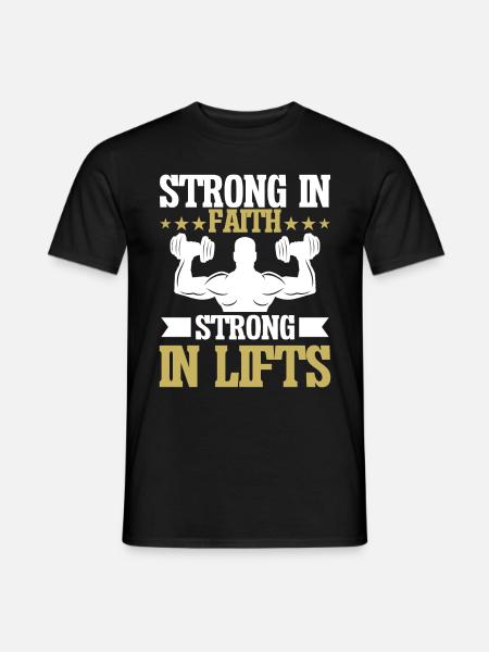 Jesus Christian Gym Workout - Men's T-Shirt - black