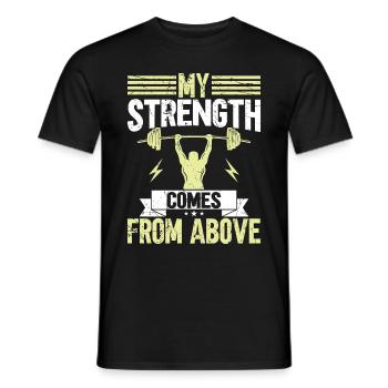 Jesus Christian Gym Workout - Men's T-Shirt - black - Front - AI Model Male 178 light (178cm)