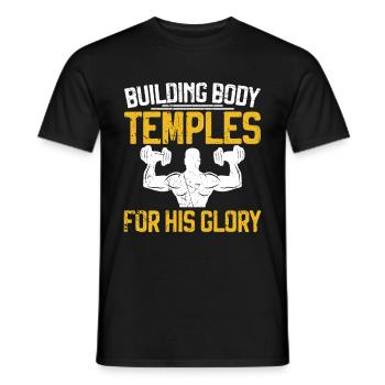 Jesus Christian Gym Workout - Men's T-Shirt - black - Front - AI Model Male 178 light (178cm)