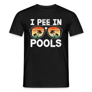 Ich Pinkle In Pools Lustige Witze Sarkastische - Männer T-Shirt - Schwarz - Vorne - AI Model Male 178 light (178cm)