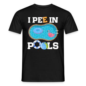 Ich Pinkle In Pools Lustige Witze Sarkastische - Männer T-Shirt - Schwarz - Vorne - AI Model Male 178 light (178cm)