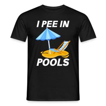 Ich Pinkle In Pools Lustige Witze Sarkastische - Männer T-Shirt - Schwarz - Vorne - AI Model Male 178 light (178cm)