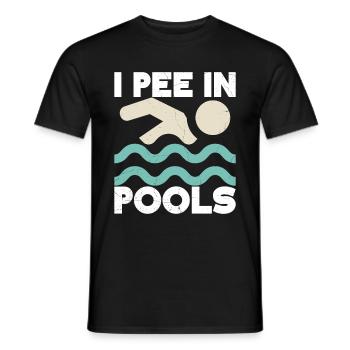 Ich Pinkle In Pools Lustige Witze Sarkastische - Männer T-Shirt - Schwarz - Vorne - AI Model Male 178 light (178cm)