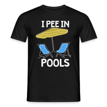 Ich Pinkle In Pools Lustige Witze Sarkastische - Männer T-Shirt - Schwarz - Vorne - AI Model Male 178 light (178cm)