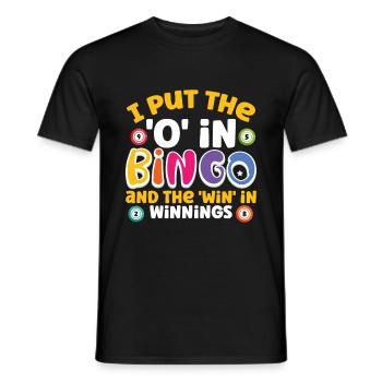 Joueur de bingo Gagnant de la loterie Bingo - T-shirt homme - noir - Devant - AI Model Male 178 light (178cm)