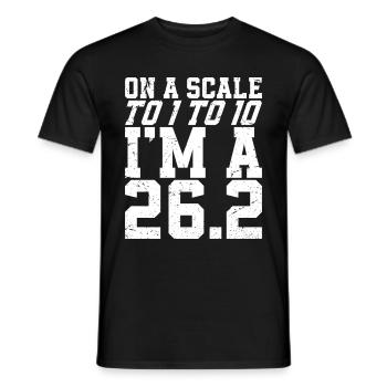 26. 2 Marathonläufer Lustiger Marathon Zitat - Männer T-Shirt - Schwarz - Vorne - AI Model Male 178 light (178cm)