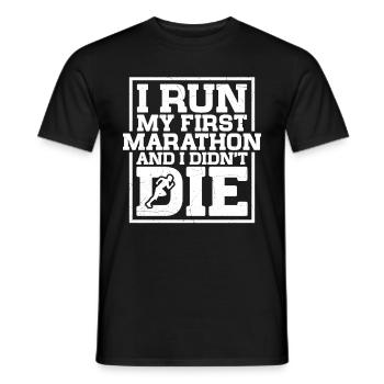 26. 2 Marathonläufer Lustiger Marathon Zitat - Männer T-Shirt - Schwarz - Vorne - AI Model Male 178 light (178cm)