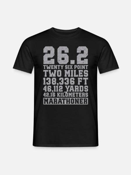 26. 2 coureurs de marathon citation drôle de marathon - T-shirt homme - noir