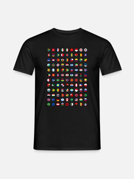 Alle Länder Flaggen Der Welt 287 Flagge - Mænd T-shirt - sort