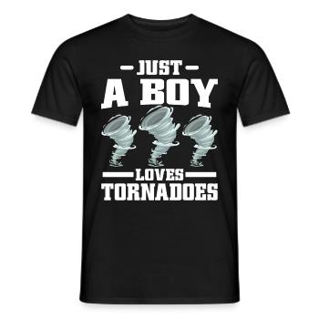 Drôle Tornade Hurricane Weather Chaser - T-shirt homme - noir - Devant - AI Model Male 178 light (178cm)