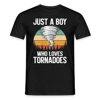 Drôle Tornade Hurricane Weather Chaser - T-shirt homme - noir - Devant - AI Model Male 178 light (178cm)