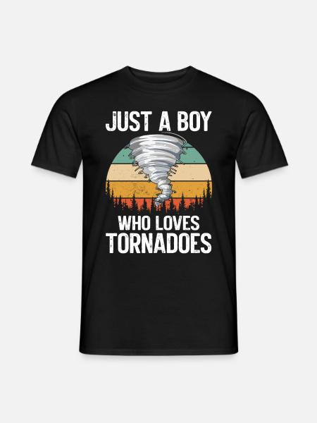 Lustiger Tornado Hurricane Wetter Chaser - Mænd T-shirt - sort