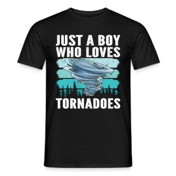 Drôle Tornade Hurricane Weather Chaser - T-shirt homme - noir - Devant - AI Model Male 178 light (178cm)