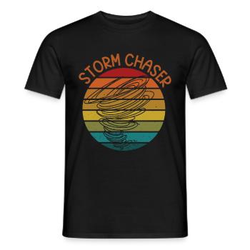 Drôle Tornade Hurricane Weather Chaser - T-shirt homme - noir - Devant - AI Model Male 178 light (178cm)