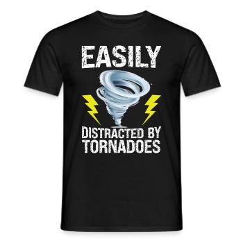 Drôle Tornade Hurricane Weather Chaser - T-shirt homme - noir - Devant - AI Model Male 178 light (178cm)
