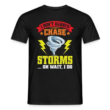 Drôle Tornade Hurricane Weather Chaser - T-shirt homme - noir - Devant - AI Model Male 178 light (178cm)