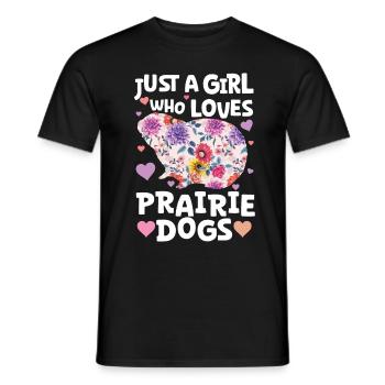 Funny Prairie - Chien amant drôle de rongeur - T-shirt homme - noir - Devant - AI Model Male 178 light (178cm)