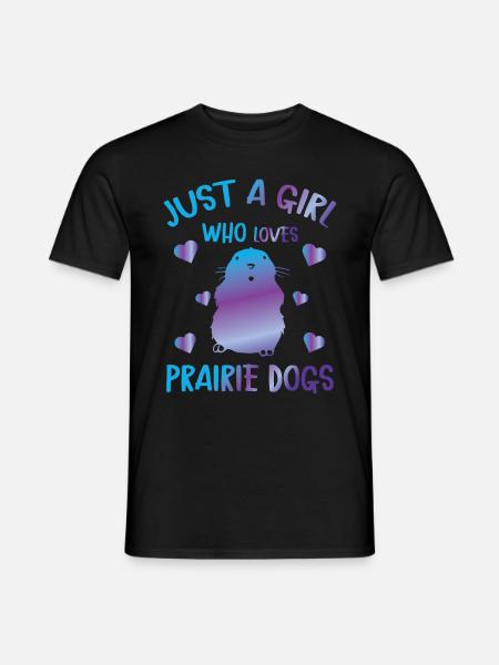 Sjov prærie-hund elsker sjov gnaver - Mænd T-shirt - sort