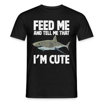 Megalodon Shark Biology Ocean Shark Lover - Men's T-Shirt - black - Front - AI Model Male 178 light (178cm)