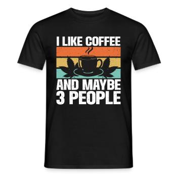 Weed Coffee Cannabis Stoner Caffeine Ganja - Men's T-Shirt - black - Front - AI Model Male 178 light (178cm)