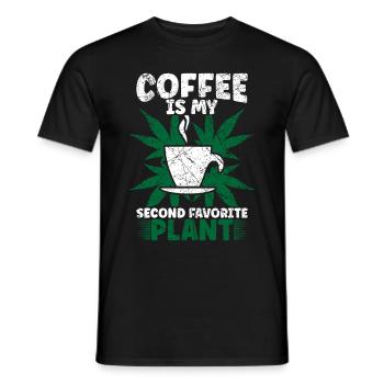 Weed, Café, Cannabis, Stoner, Caféine, Ganja - T-shirt homme - noir - Devant - AI Model Male 178 light (178cm)