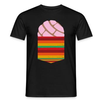 Concha Pan Dulce y Chisme Mexican - Men's T-Shirt - black - Front - AI Model Male 178 light (178cm)